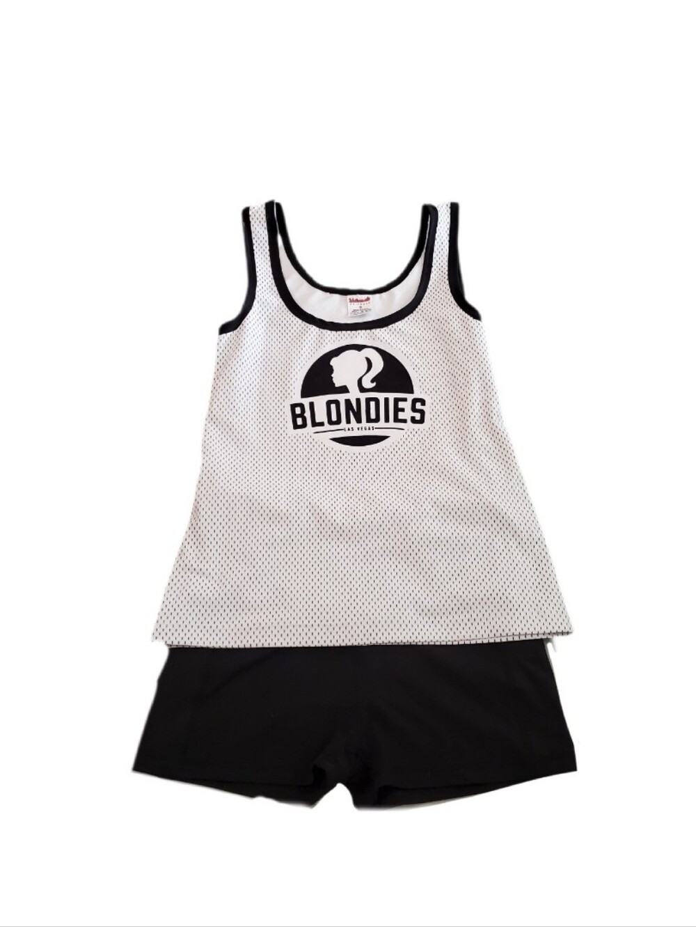Blondie's Las Vegas White Mesh Tank Black Shorts Set Barbie Size Small